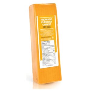 Fromage cheddar coloré